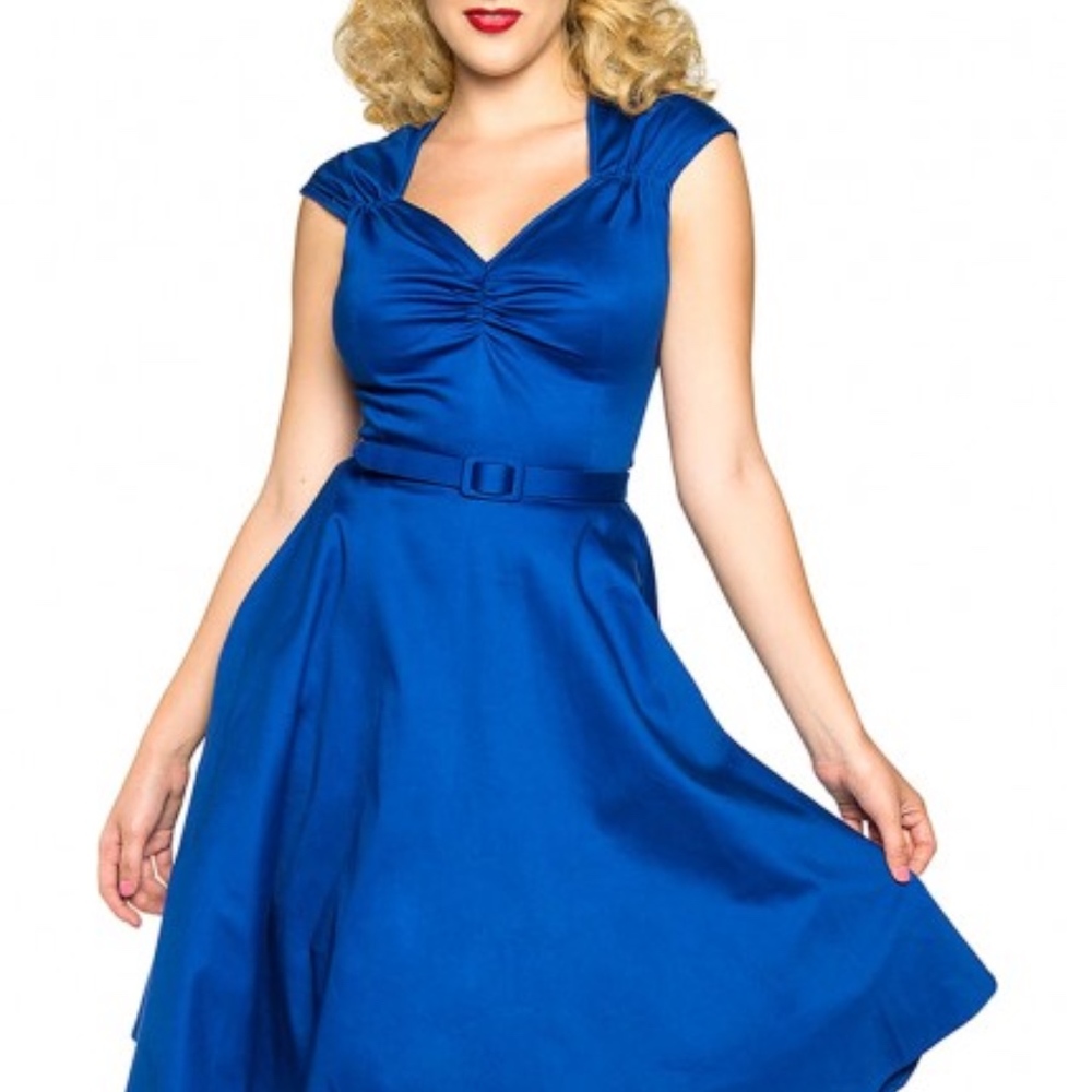 Pinup Girl Clothing, Blue Heidi Dress, Size XS